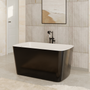 49" Acrylic Freestanding Japanese Soaking Bathtub with Sit-In Design