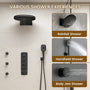 16-inch Wall-Mounted 4-Function Thermostatic Shower System with 3 Body Jets