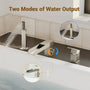Single-Handle 3 Holes Waterfall Bathtub Filler Faucet with Hand Shower
