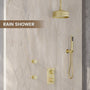 8-inch Ceiling-Mounted Thermostatic Shower System with Body Jets