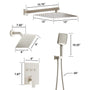 12-inch Dual Shower System with 4-Function Handheld Shower