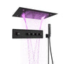 31.4" x 23.6" 4-Function Ceiling-Mounted Thermostatic Shower System with LED Lights