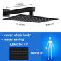 12*8 inch Wall Mounted Shower System with 3-Spray Hand Shower