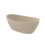 65" Double-Ended Freestanding Solid Surface Bathtub with Modern Cream-Style Soaking