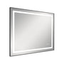 Anti-Fog LED Bathroom Mirror with Black Aluminum Frame