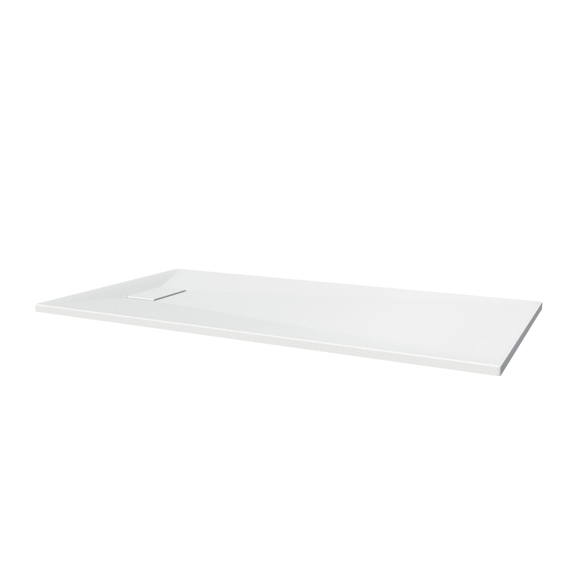 European-Style SMC Shower Base with Sleek Marble Texture in Black & White