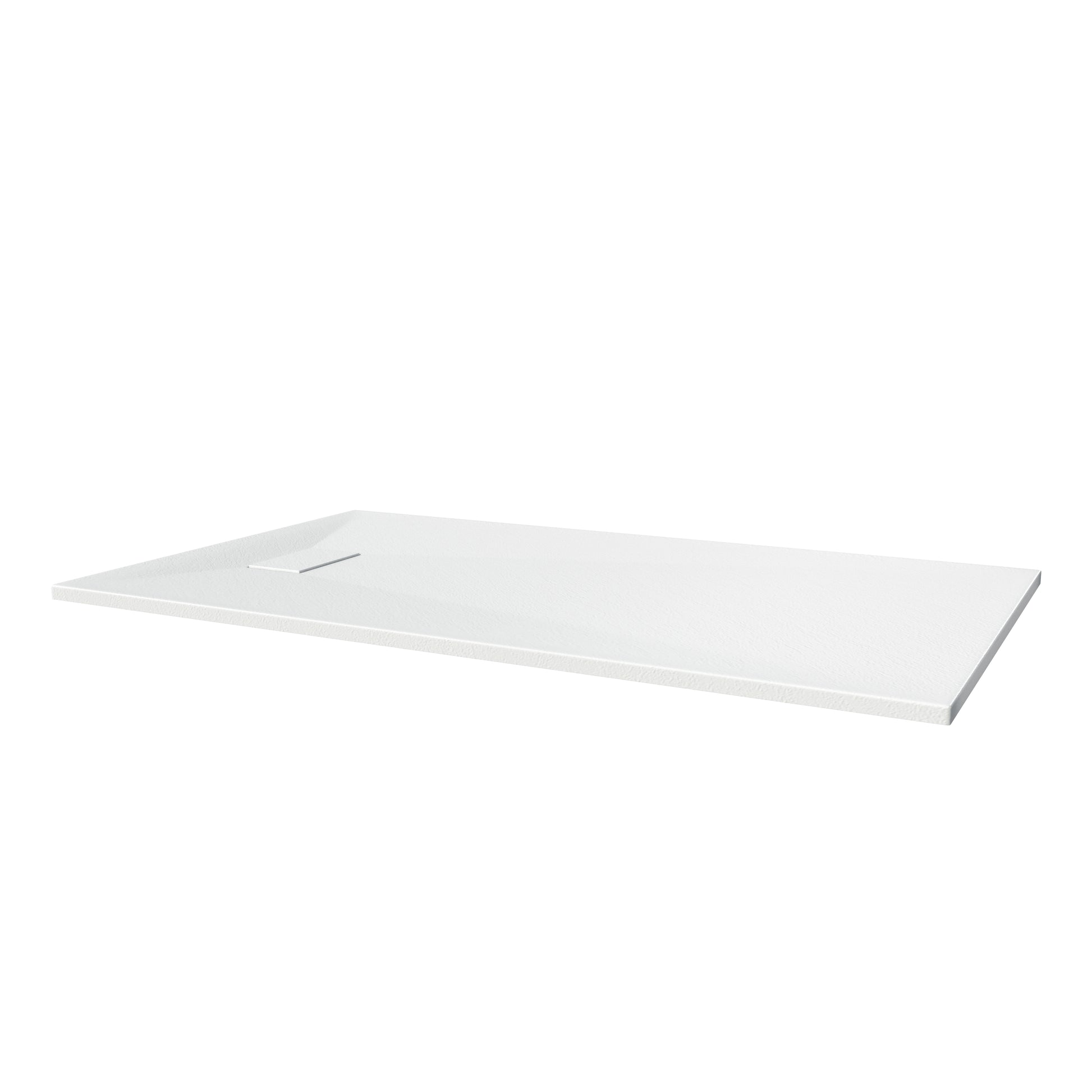 European-Style SMC Shower Base with Sleek Marble Texture in Black & White