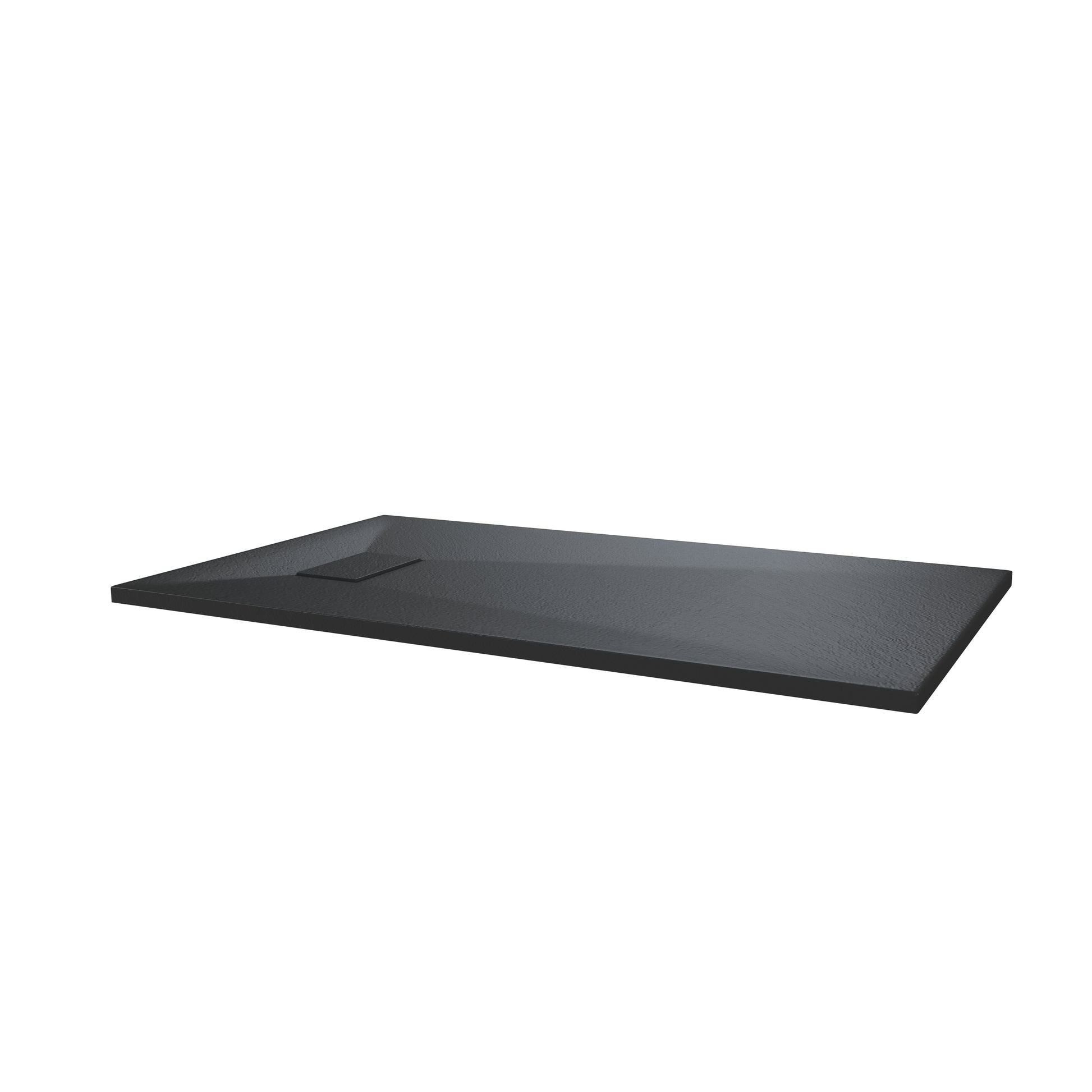 European-Style SMC Shower Base with Sleek Marble Texture in Black & White