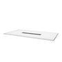 Durable SMC Composite Shower Base Pan with Center Drain in Black & White