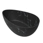 63" Artistic Marble Sculptural Solid Surface Freestanding Soaking Bathtub
