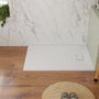 European-Style SMC Shower Base with Sleek Marble Texture in Black & White