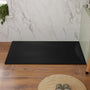 European-Style SMC Shower Base with Sleek Marble Texture in Black & White