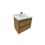 30" Wall-mount Single Sink Bathroom Vanity with Marble Top