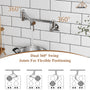 Space-Saving Wall-Mounted Pot Filler with Double Handles and Folding Design
