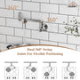 Double Handles Wall-Mounted Folding Pot Filler Space-Saving