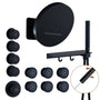 12" Adjustable Shower Head With Shelf Shower System, Hand Shower With Spray Gun Function