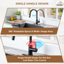 Matte Black Touchless Kitchen Faucet with Pull-Down Sprayer