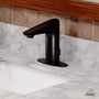 Infrared Sensor Faucet Single Handle Bathroom Basin Faucet with Drainer and Deckplate