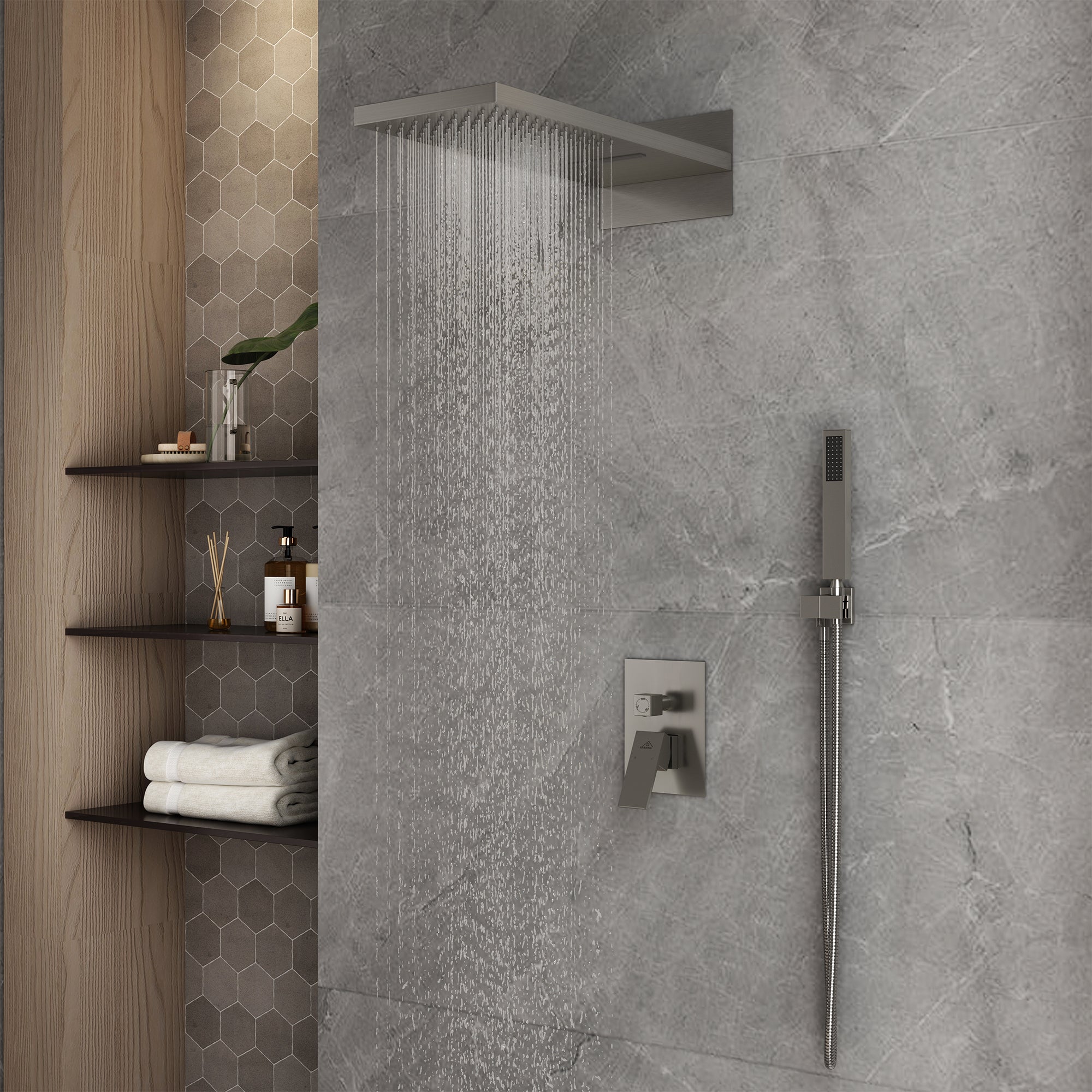 SISANDI MIES CLASSIC サイズ2 rain shower SP-AZ075 - ANZZI Coastal Series 44 in. 2-Jetted Full Body Shower