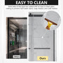 48"x76" Frameless Double Sliding Shower Door with Rounded Corners Tempered Glass