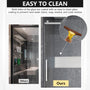 60"x76" Frameless Single Sliding Shower Door in Matte Black/Brushed Nickel/Chrome