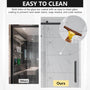 48"x76" Frameless Single Sliding Shower Door with Anti-jump Technology and Reversible Installation