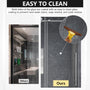 48"x76" Frameless Single Sliding Shower Door with Tempered Safety Glass and Reversible Installation