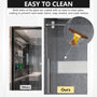 60"x76" Frameless Single Sliding  Shower Door with Four Smooth Rollers