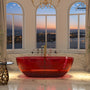59"/67" Pure Resin Freestanding Transparent Bathtub with Center Drain