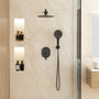 10" Wall-Mounted Rain Shower System with Handheld Shower