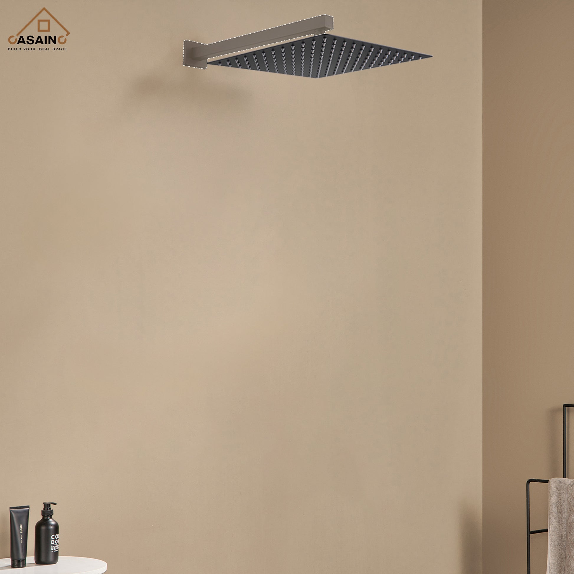 10"/12" Rain Shower Head Stainless Steel Square Showerhead