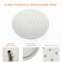 9/10/12" Wall Mounted Rain Shower System with 5-Spray Patterns (Valve Included)