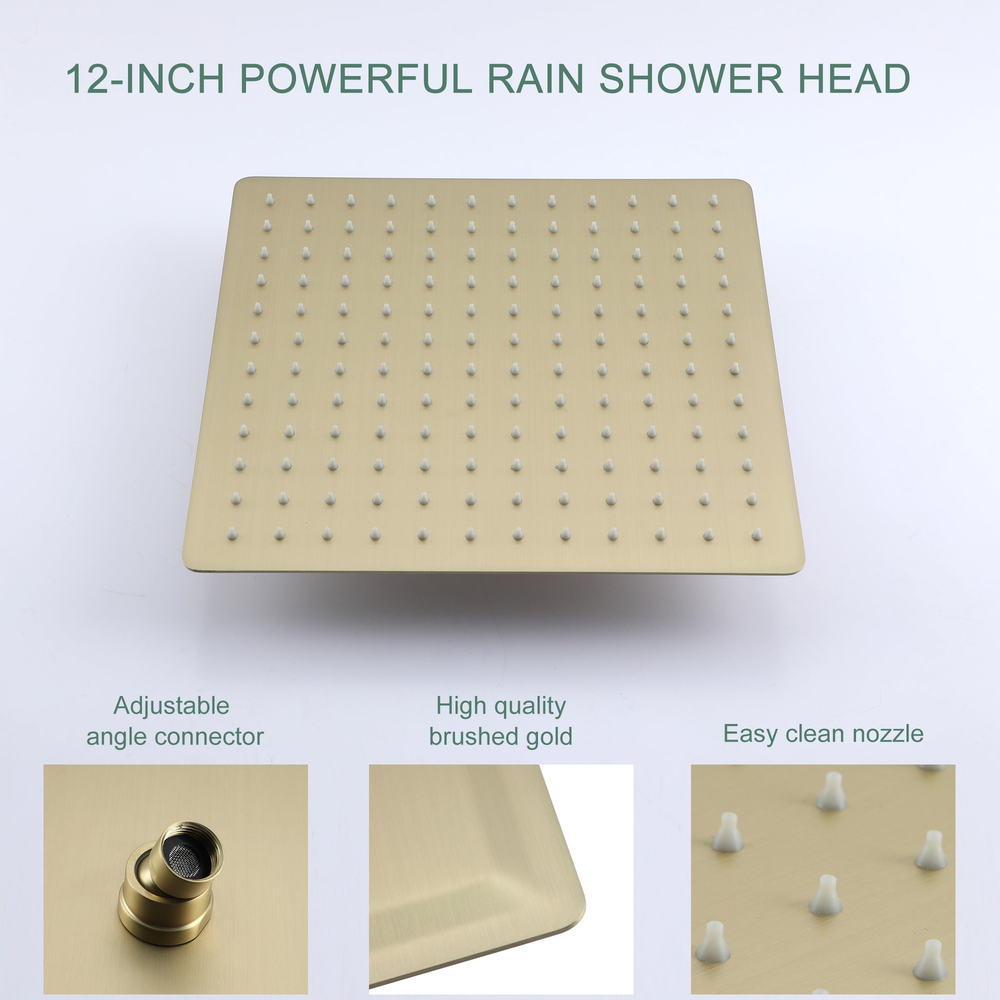 10-inch/12inch 3-Function Shower System With Bathtub Spout