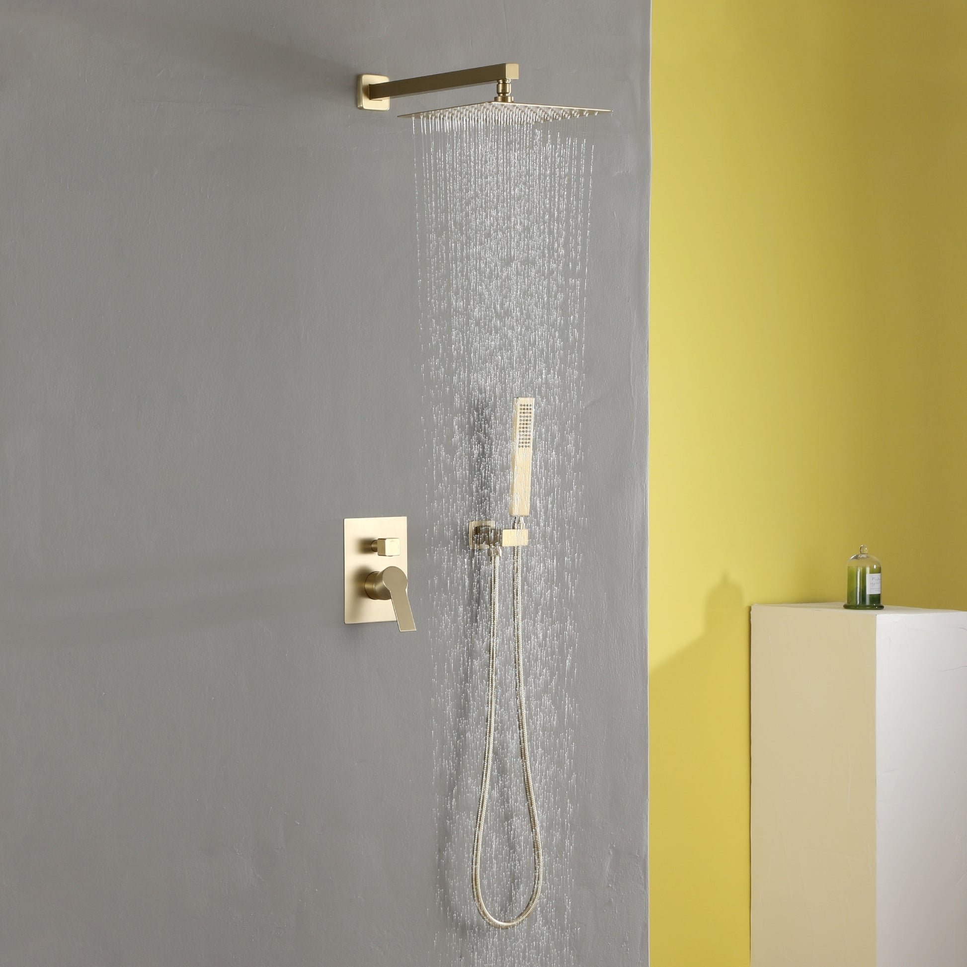 10-inch/12inch Rainfall Shower System With Hand Shower & Pressure-Balanced Valve