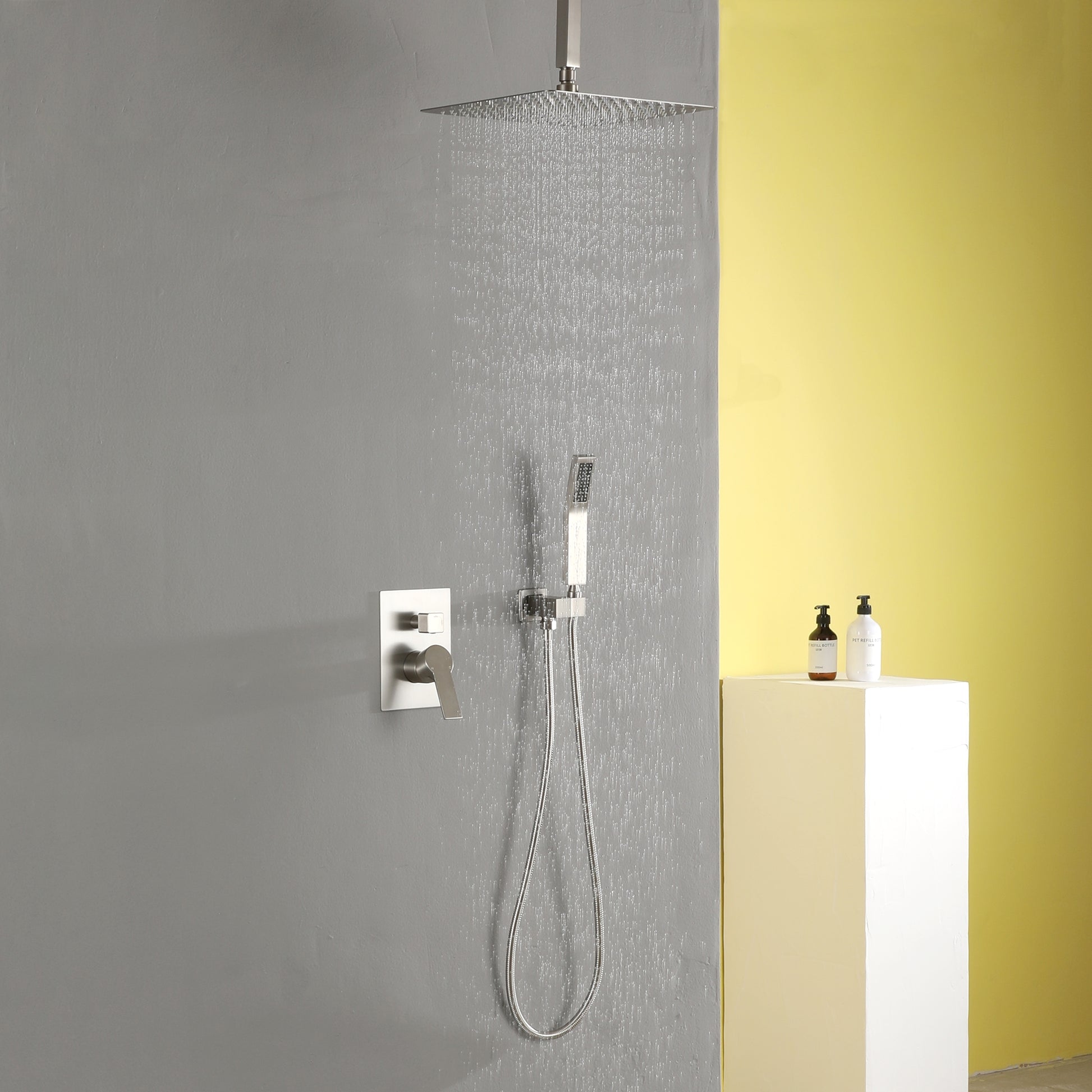 10-inch/12inch Rainfall Shower System With Hand Shower & Pressure-Balanced Valve