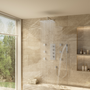12" Thermostatic LED Shower System Wall-Mount Rain Showerhead with 6 Body Jets