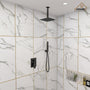 10" Ceiling Mount Dual Shower Head System with Handheld & Rough in Valve