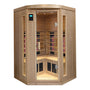 2-Person Low EMF Hemlock Pentagonal Infrared Sauna Room with Digital Controls and Double Opening Glasses