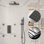 12-inch 3-Function Thermostatic Rain Shower System with Body Jets & Slide Bar