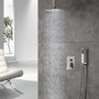 Casainc 2 Function 10" Ceiling Mount Dual Shower Heads Shower System In Black