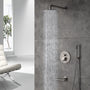 Casainc Round 3 Functions Wall Mount Dual Shower Heads Shower System In Black