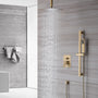 CASAINC 2 Function 10" Ceiling Mount Dual Shower Heads Shower System With Sliding Rod Shower Hand