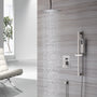CASAINC 2 Function 10" Ceiling Mount Dual Shower Heads Shower System With Sliding Rod Shower Hand
