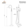 Freestanding Single-Handle Bathtub Faucet with Hand Shower