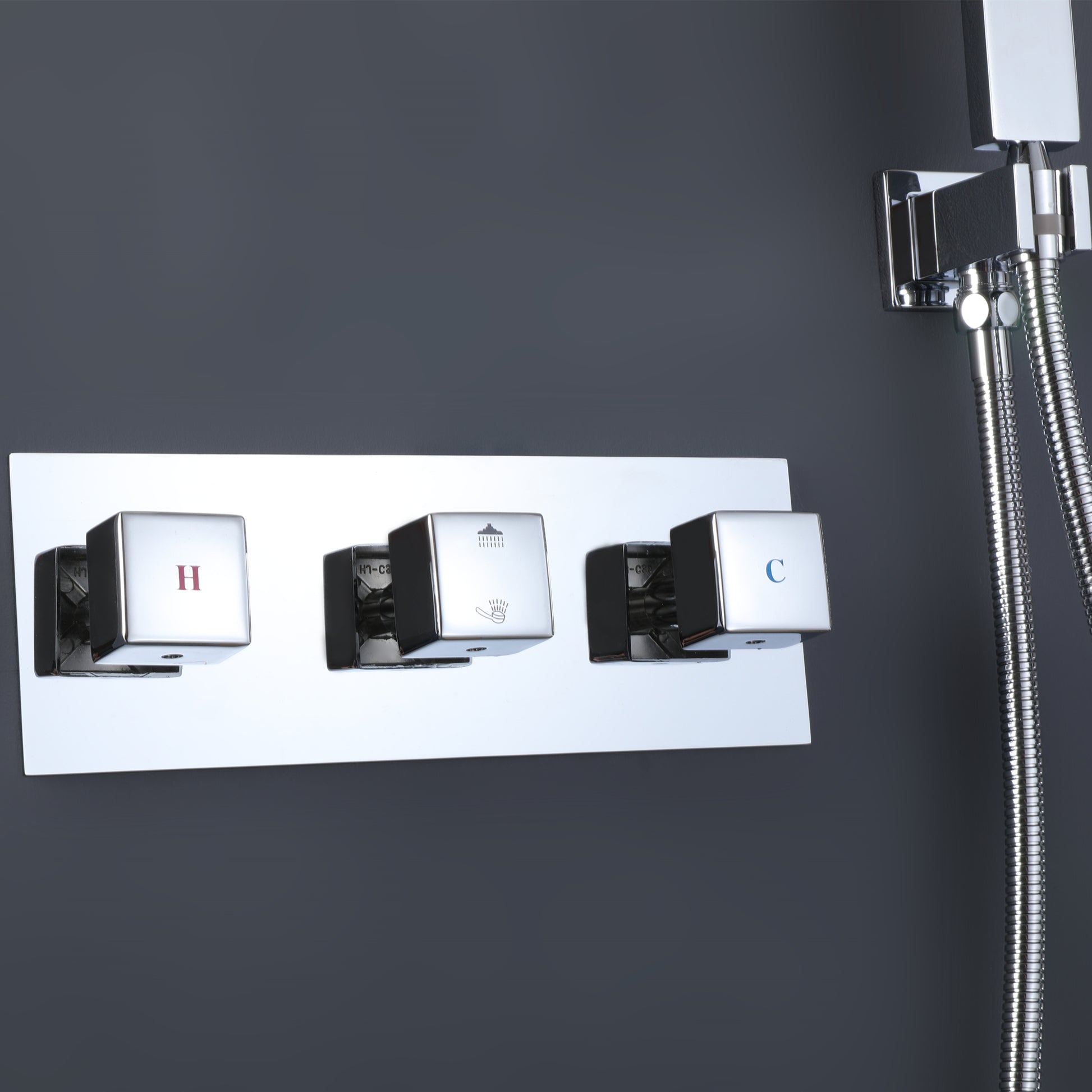 10-inch 3 Way Shower System with Hand Shower and Tub Filler