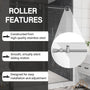 60"x76" Single Sliding Frameless Shower Door in Matte Black/Brushed Nickel/Chrome, 5/16" Thick Tempered Glass with SGCC Certification, Reversible Design