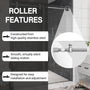 60"x76" Single Sliding Frameless Shower Door in Matte Black/Brushed Nickel/Chrome, 5/16" Thick Tempered Glass with SGCC Certification, Reversible Design