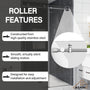 48"x76" Frameless Single Sliding Shower Door in Matte Black/Brushed Nickel/Chrome, Tempered Safety Glass and Reversible Installation