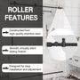 60"x76" Single Sliding Frameless Shower Door in Matte Black/Brushed Nickel/Chrome, Stainless Steel Wheels featuring an Anti-Skid Design