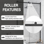 48"x76" Sleek Frameless Single Sliding Shower Door in Matte Black/Brushed Nickel/Chrome with Anti-jump Technology